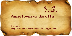 Veszelovszky Sarolta névjegykártya