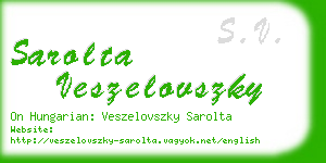 sarolta veszelovszky business card